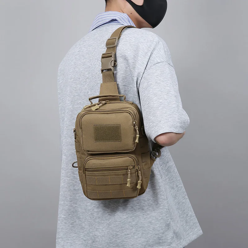 Taktische Brusttasche für Männer, multifunktionale Angeltasche, strapazierfähige Umhängetasche für Reisen, Camping, Wandern, Outdoor-Aktivitäten – Detail 12