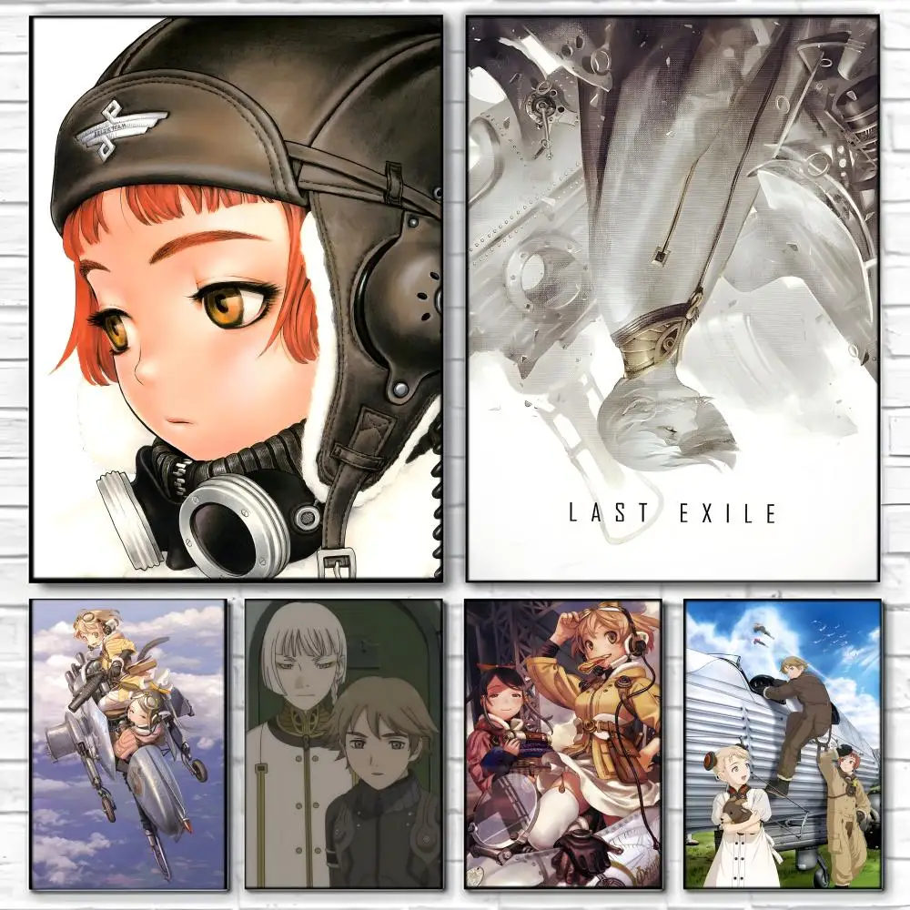 Steampunk Anime L-LAST EXILE Poster  Self-adhesive Art Waterproof Paper Sticker Coffee House Bar Room Wall Decor