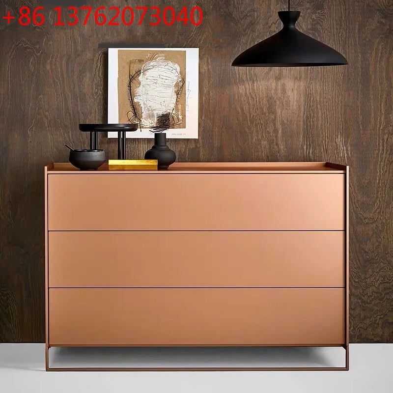 Cassettiera a tre cassetti laccata per pianoforte nordico, armadietto per ingresso personalizzato, moderno e minimalista, per camera da letto