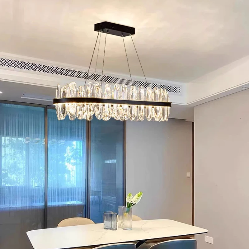 Lampade a sospensione per decorazioni domestiche, lampadario di cristallo di lusso per soggiorno, lampada a sospensione per sala da pranzo, plafoniera, illuminazione per interni