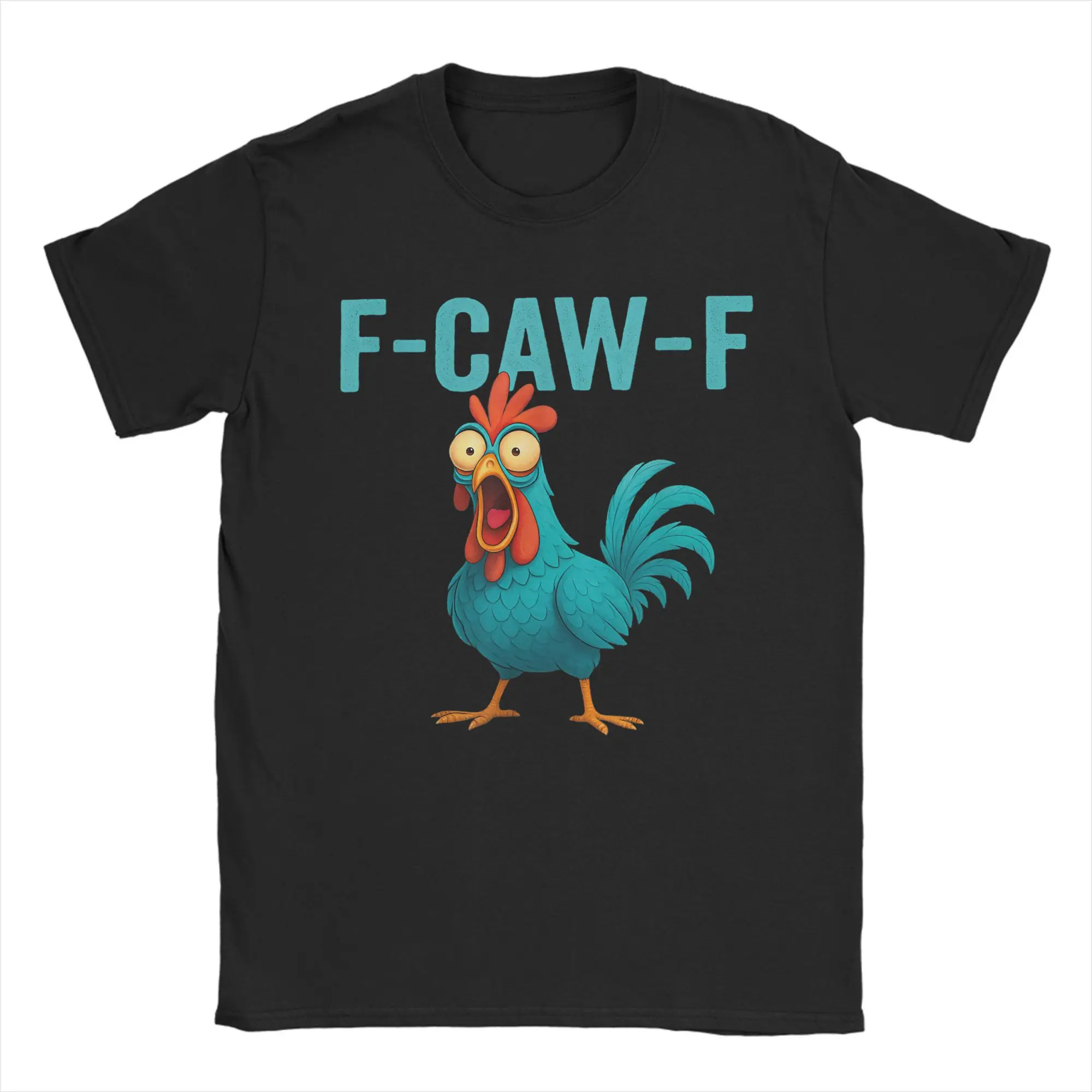 F-CAW-F مضحك الديك الدجاج مزرعة الحيوان الفكاهة الطيور عشاق تي شيرت الرجال النساء تي شيرتات قطن الصيف الرقبة تي شيرت شعبية