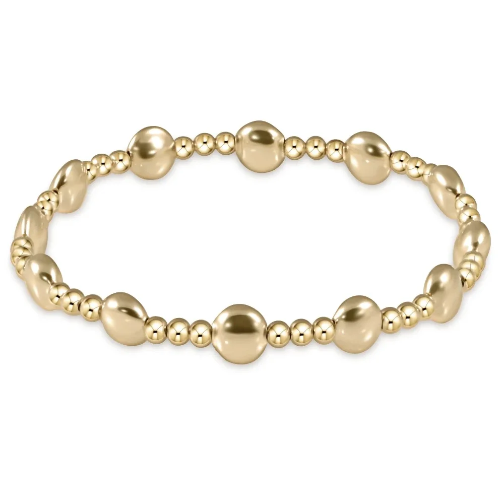 

YozyCraft Honesty Sincerity Pattern 6mm Bead Stretch Bracelet, Fashion Jewelry Gift for Women