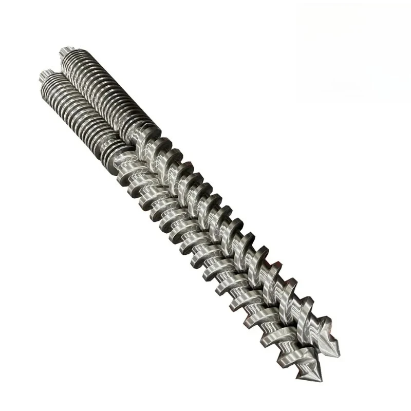 Extruder Parts Bimetallic Conical Twin Screw and Barrel for PVC  WPC