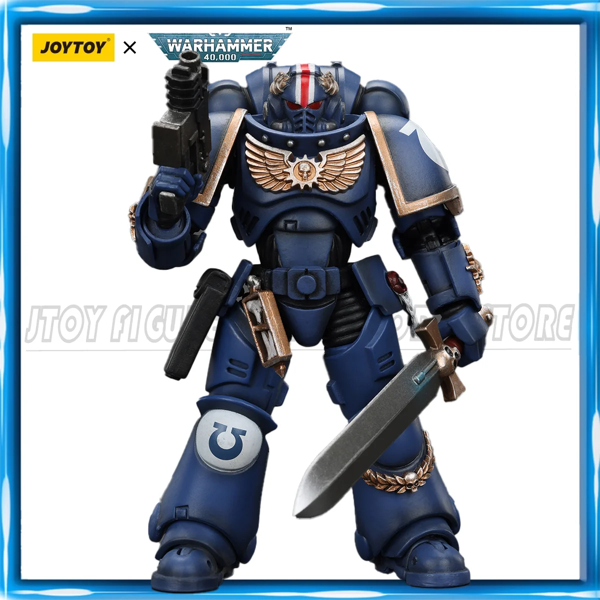 

JOYTOY 1/18 Action Figure Warhammer 40K Ultramarines Primaris Lieutenant Argarant 3.0 Collection Model JT4065