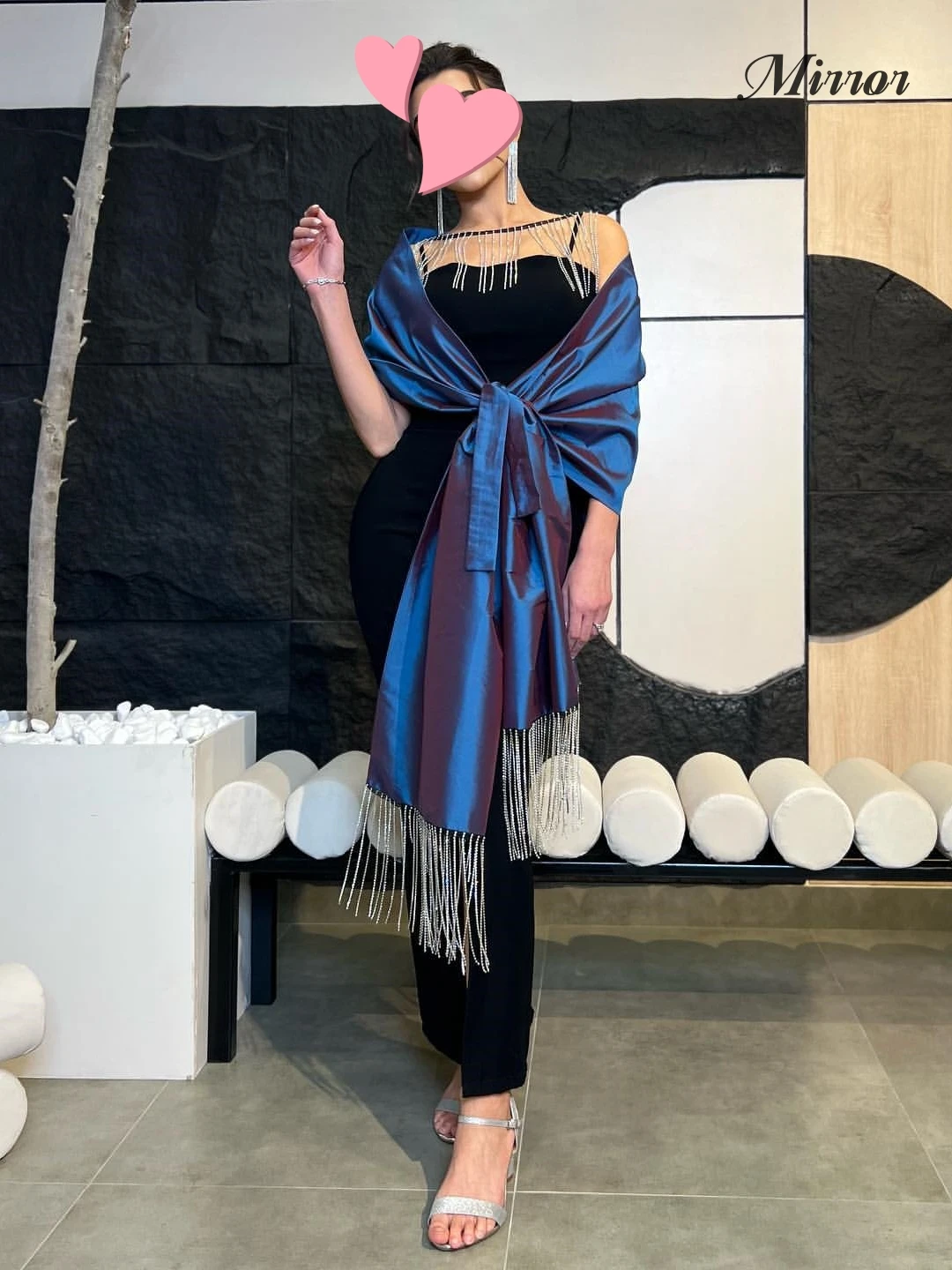 

Mirror Dress Elegant Vintage Sweet Sexy Black Blue Crystal Stylish Customize Formal Occasion Prom Dress Evening Party Gowns