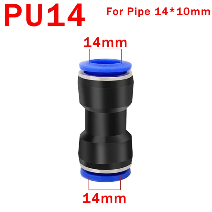 10 Stück Pneumatische Schnellverbinder Luftschlauch-Anschlüsse aus Kunststoff PU PG 4mm 6mm 8mm 10mm 12mm Steckverbinder
