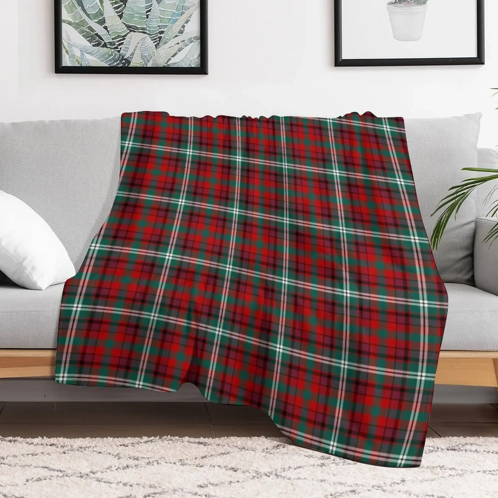 Maguire Tartan Pattern Red Irish Plaid Throw Blanket Luxury Brand decorative Blankets