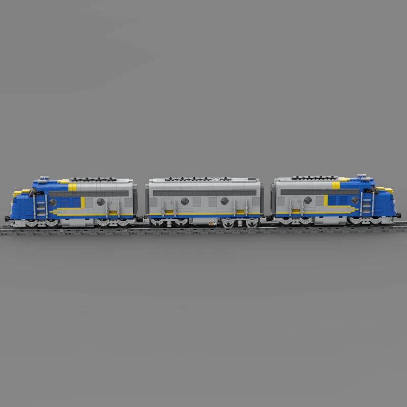 MOC Technology Building Blocks Santa Fe Super Chief Locomotive Train Railway Carriage Sets Puzzle Kid\'s Bricks Toys Xmas Gifts