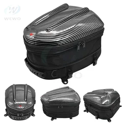 Riding 18-24L Motorcycle Seat Bag Waterproof Multi-functional Durable Back Tail Bag Backseat Pack Motobike Helmet Bag Backpacks