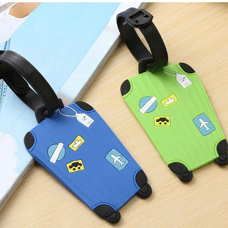 Silicone Luggage Tag Travel Trolley Case Identification Label Three-Dimensional Pattern BackpackSignatureInformationAnti-Lost-ll