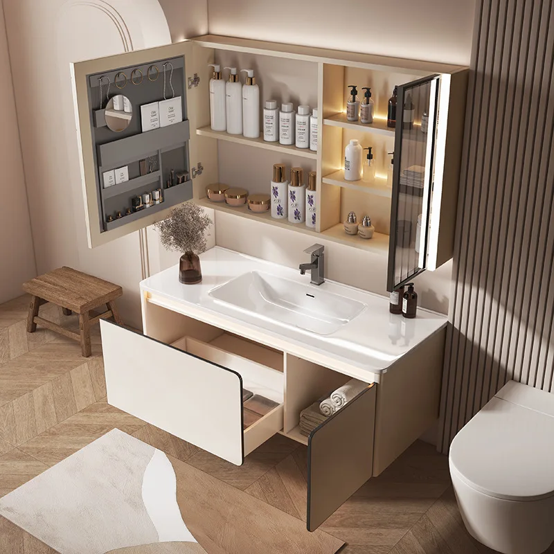 Ambient Light Bathroom Cabinet Washstand Hand Face Department Bathroom Cabinet Laundry Bathroom Furniture Badekabs Kabinet XYYSG