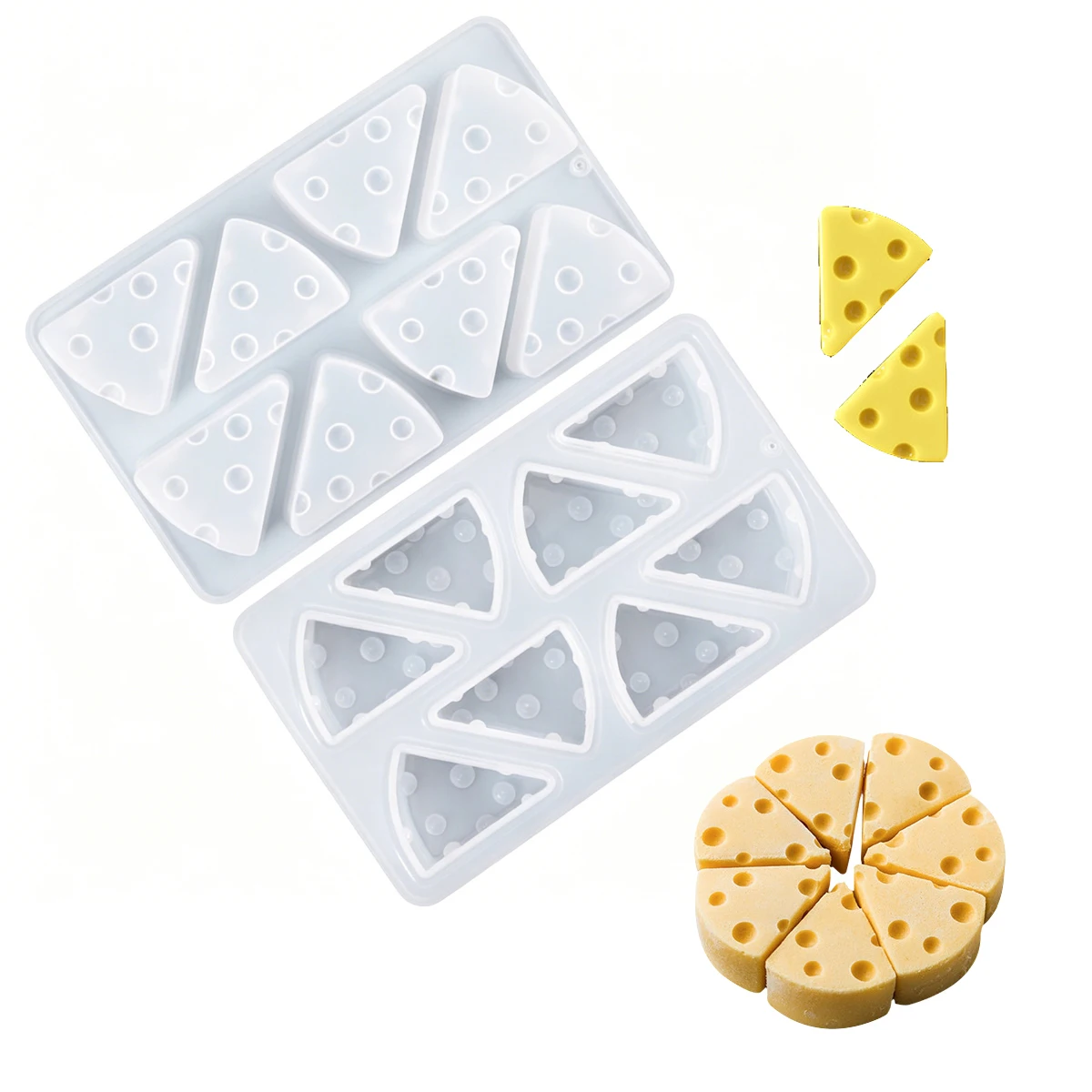 3D Käseform Silikonform DIY Aromatherapie-Ornament Mousse-Kuchen Käsekuchen Schokoladen-Pudding Backform Handgemachte Kerze