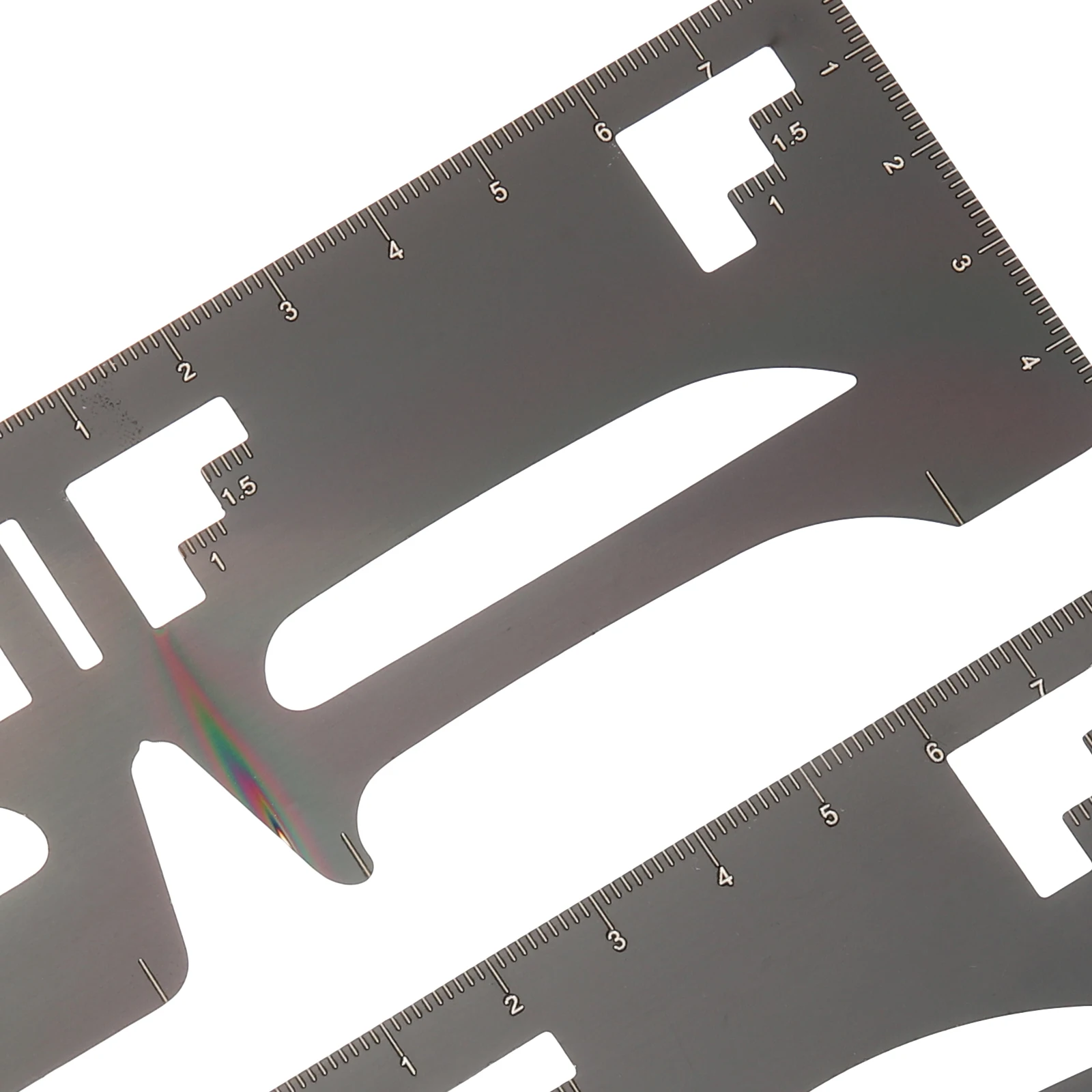 

2 Pcs Thrush Artifact Eyebrow Mapping Tool Blade Ruler Women Stainless Steel Guide Stencil