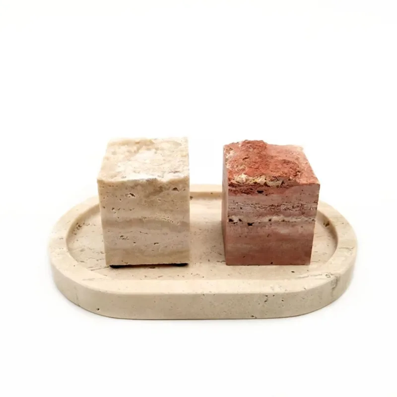 1pc Sample Price Wholesale customization Wabi-sabi Style Natural Yellow Travertine Marble Perfumed Stone Diffuser