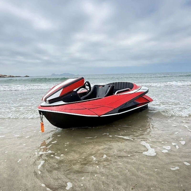 Custom High Quality Ocean Water Sports 2 Person Mini Jet Boat Gas Jet Ski Propulsion Powered Boat