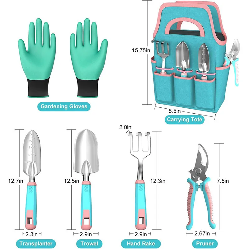 Garden tool set, 6-piece garden tool set