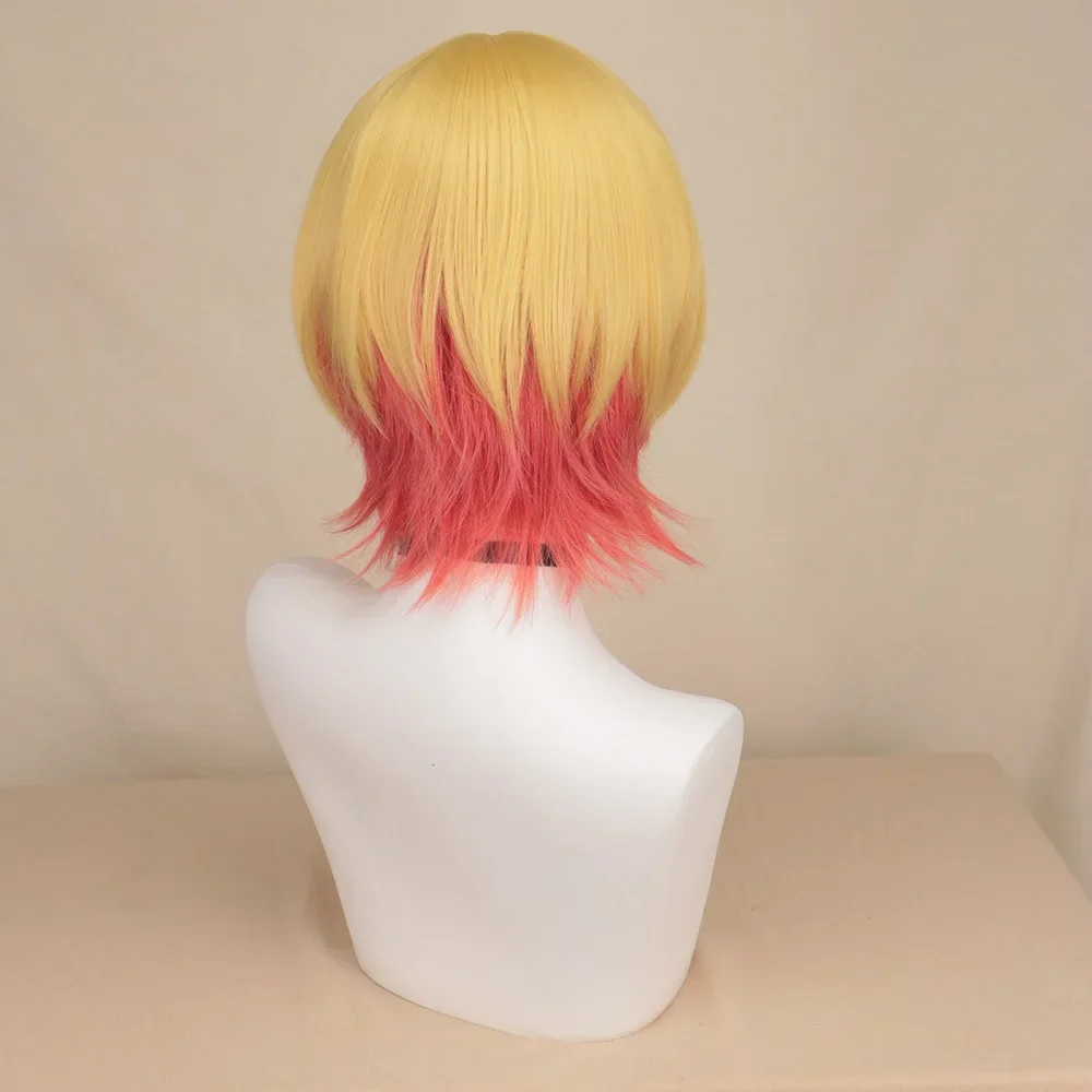 QQXCAIW Anime Tenma Tsukasa Parrucca Cosplay 30 cm Parrucche corte Parrucche sintetiche resistenti al calore per Halloween