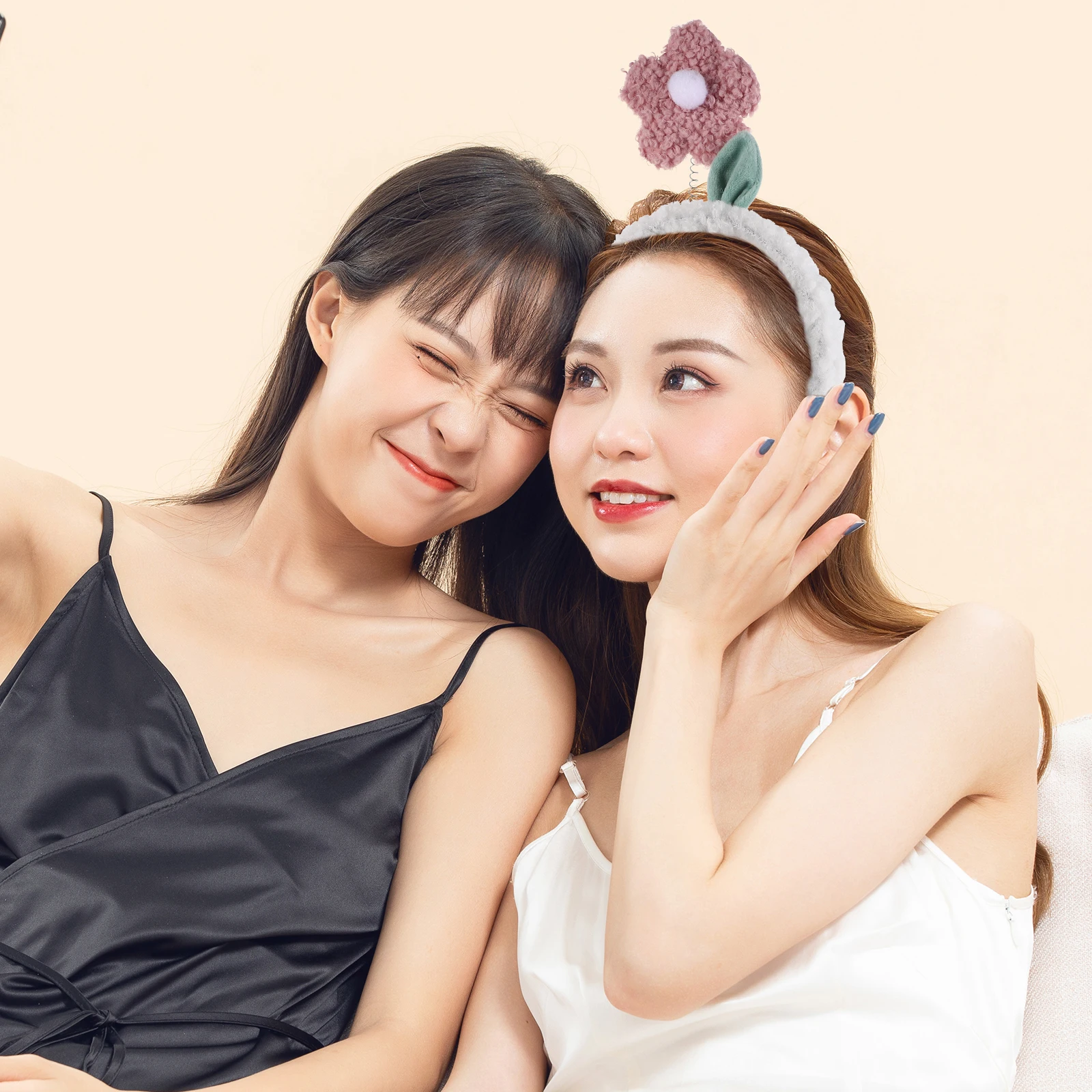 

Cartoon Flowers Headbands Floral Hair Hoop Face Washing Skin Care Accessories Comfortable Material Durable Design Reusable