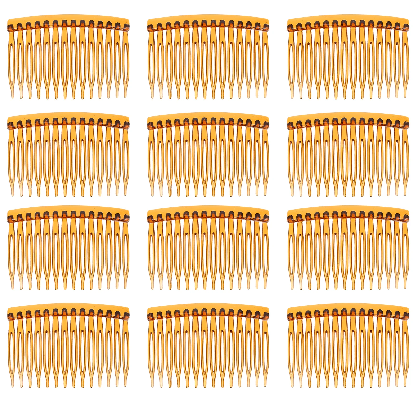 

50pcs Hair Comb Simple Plastic Side Comb For Women Wide Teeth 14-Teeth Hairdressing Tool Scalp Massage Styling Accessory