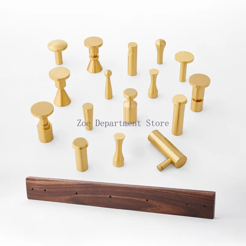 Brass Nordic entrance wall wall hanging wall hanging clothing hook creative decorative hat single door solid gold round hook
