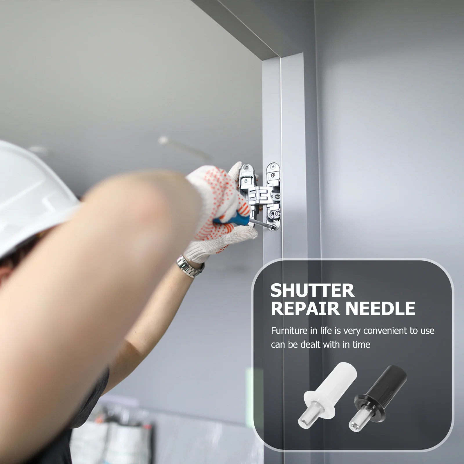 

16Pcs Shutter Repair Pin Heavy Duty ABS Stainless Steel Small Furniture Door Panel Connector Indoor Louver Repair Replacement