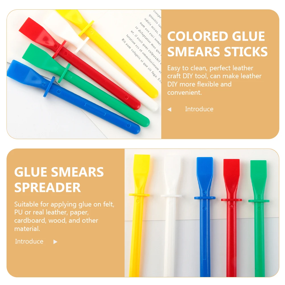 

10pcs Glue Spreader Kit Colored Plastic Applicator For Diy Craft Painting Tool Smooth Pp Material Easy Clean