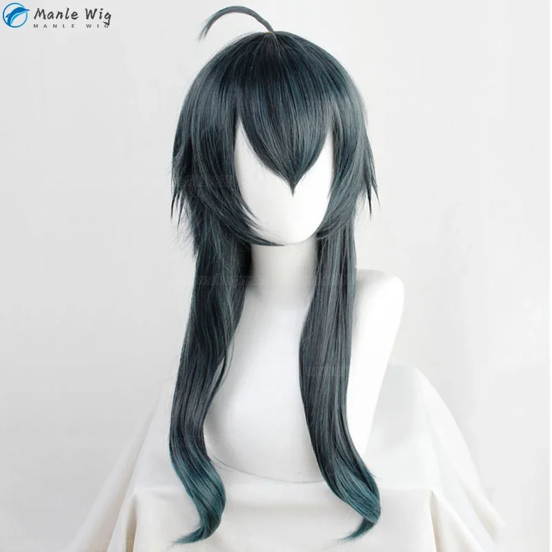 MALLEUS DRACQMA Cosplay Anime  Wig 55cm Long Wig With Horn Heat Resistant Synthetic Hair Party Wigs   Wig Cap