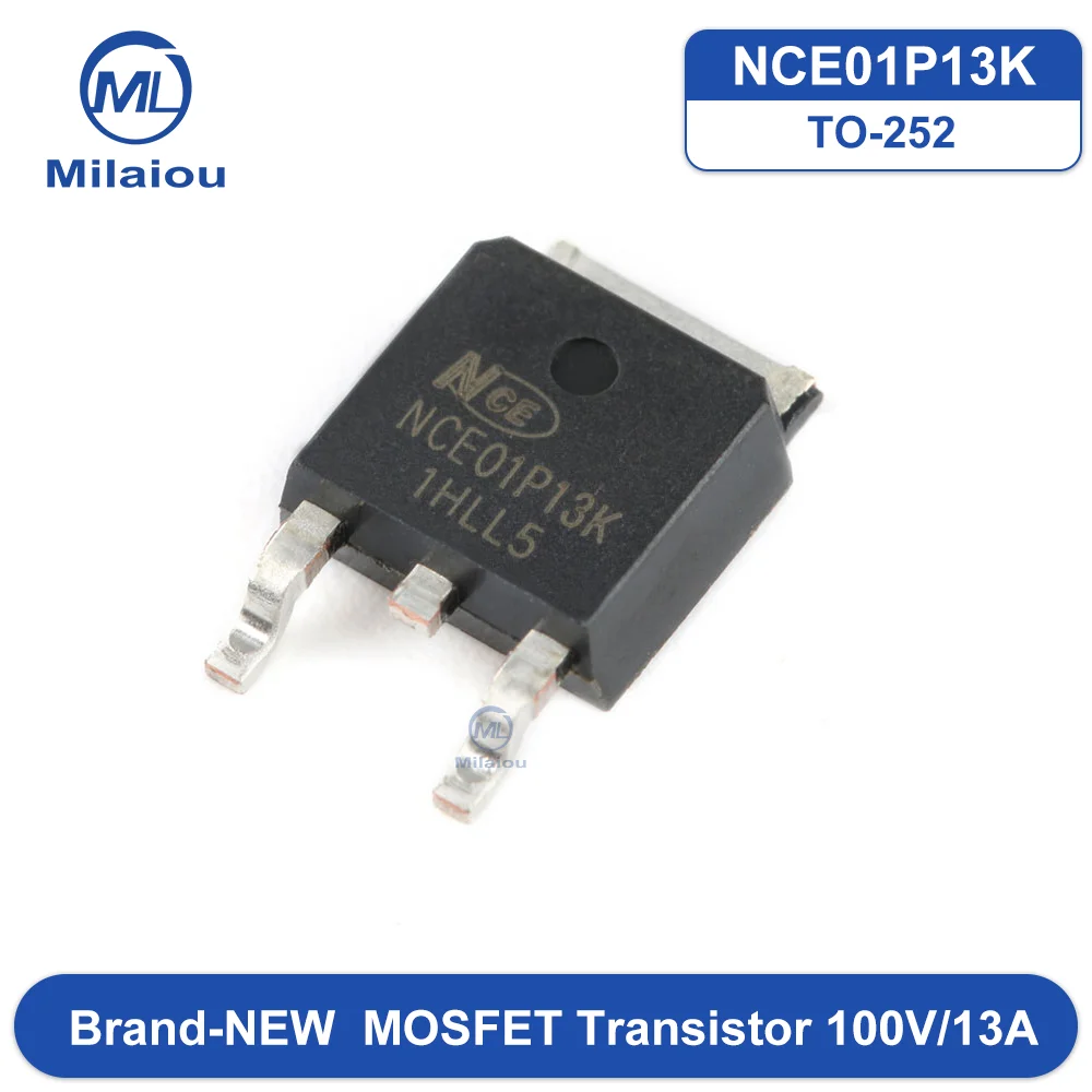 

10 шт. NCE01P13K, MOSFET транзистор, 100V/13A, TO-252(DPAK), P-канальный