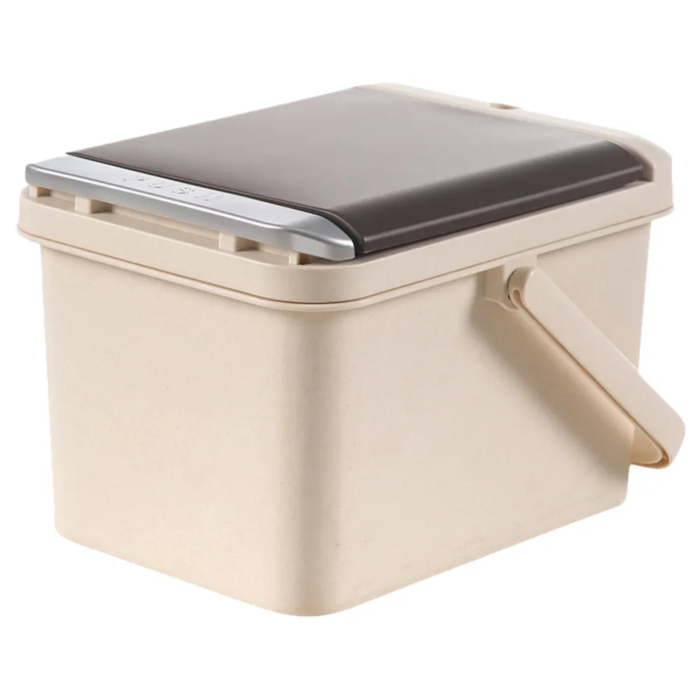 

Tea Residue Filter Bucket Compact Size Large Capacity Lid Design Tabletop Tea Leaf Container Trash Bin Garbage Can