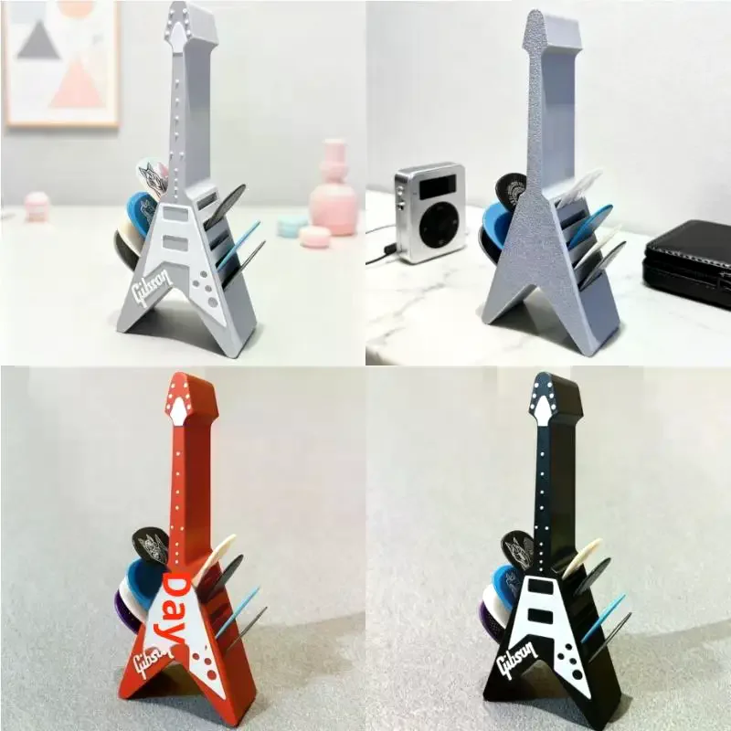 3D Printed Guitar Picks Holder Box Organizer Display Case Guitar Pick Storage Box Portable Design Storage Solution