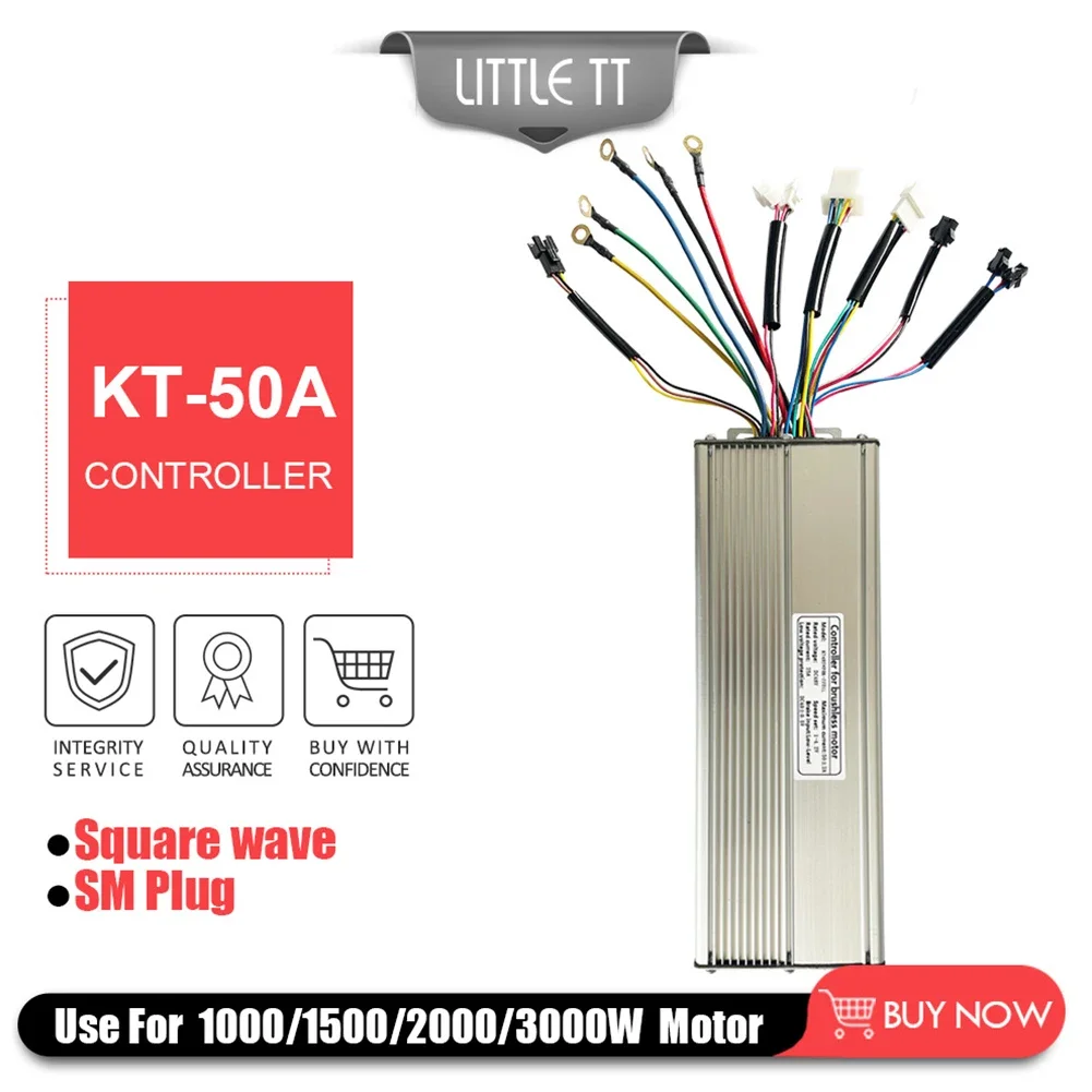 

Newest Reliable Useful Tools KT Controller Square With Light Line 1000W-3000W 18mos Brushless Motor DC48V Ebike