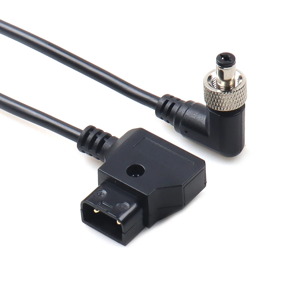 D‑Tap to Locking DC5525 90 Degree Power Cable for connecting camera peripheral accessories | black | 17cm/6.7inches 0.91M/3FT