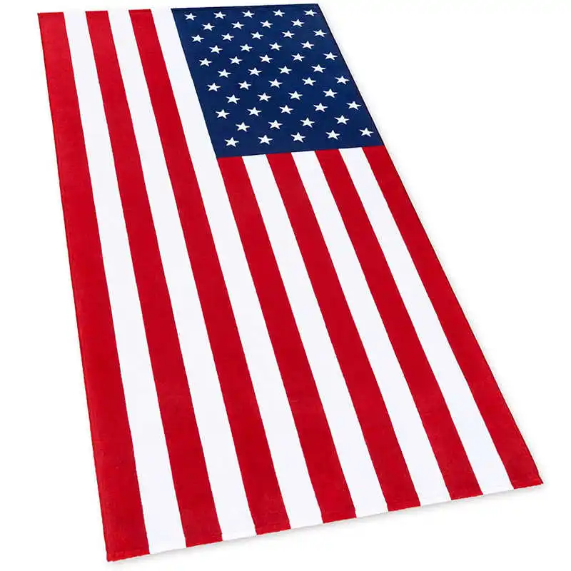 Microfiber Beach Towel USA Flag Design 70x150cm Fast Drying Super Soft Absorbent Travel Sport Bath Towel Gym Washcloth For Adult