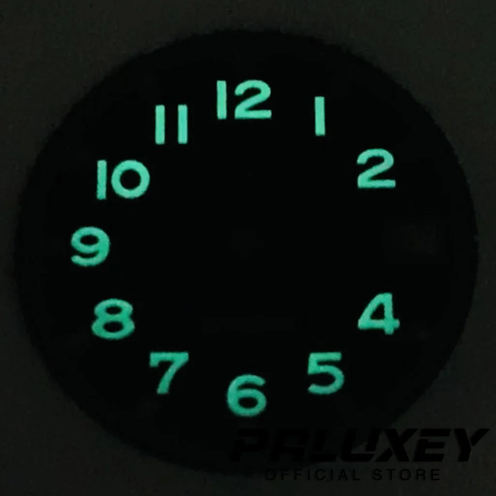 Nh35 29 مللي متر ساعة سوداء معقمة الطلب الأخضر مضيئة ووتش وجوه لحركة NH35/4R/7S استبدال أجزاء