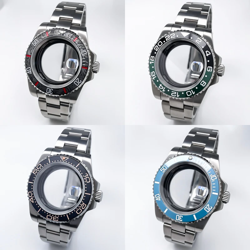 40mm Stainless Steel Watch Housing Compatible 8215 Movement, Sapphire Crystal, 120-Grade Adjustment With Matte Steel Bracelet