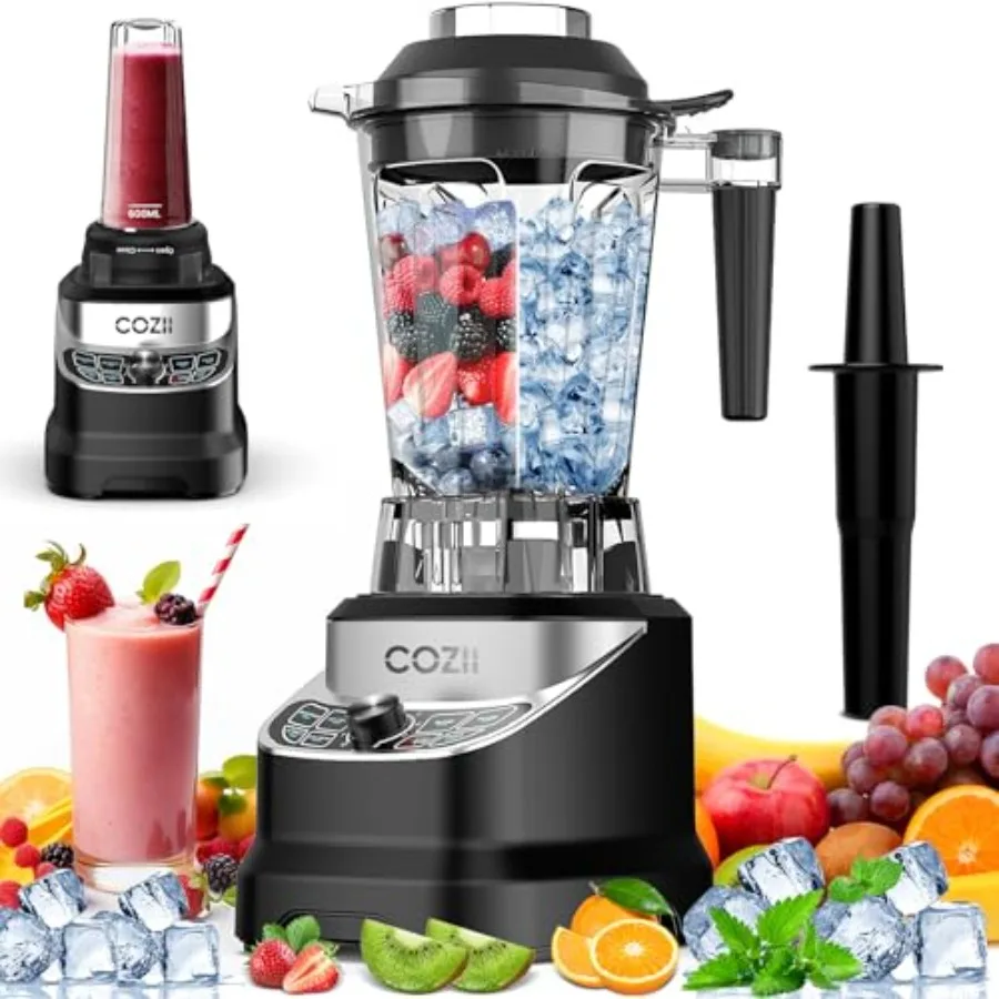 Professional 2000W Countertop Blender for Kitchen Smoothie Maker with 7 Preset Programs Ice Crush Frozen Drinks Dips Nut Butter