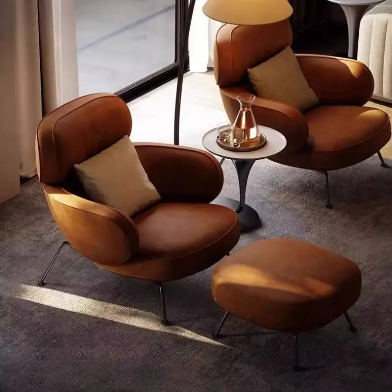 

Classic Brown Living Room Chairs Nordic Design Occasional Luxury Chairs Living Room Ergonomic Sessel Wohnzimmer Furniture Home