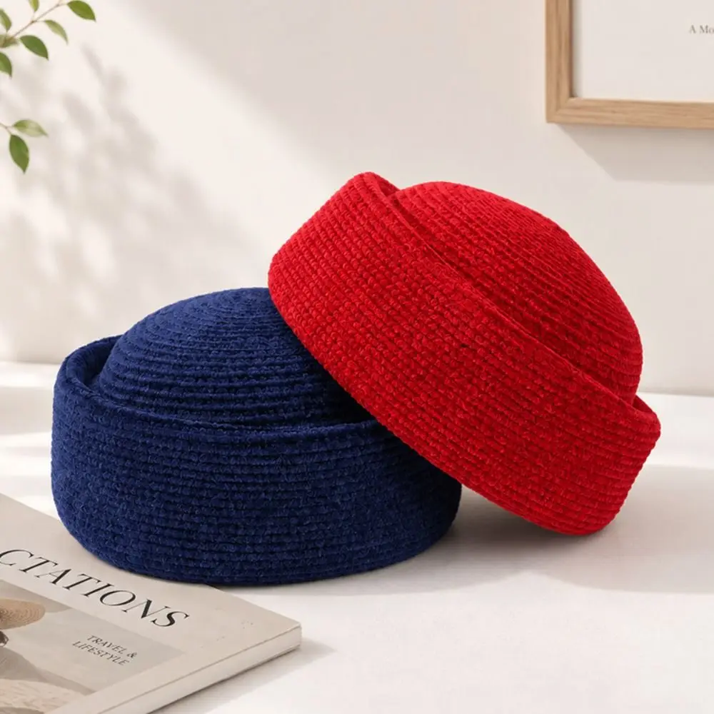 French Style Chenille Pillbox Hat Elegant Fedoras Fedora Hat Teardrop Versatile Medicine Box Hat Beach Visor