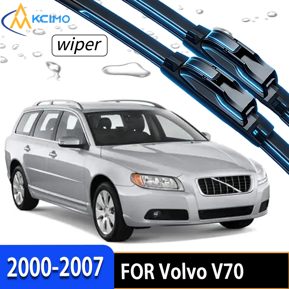 

Premium Front Windshield Wiper Blades with High-Density Rubber, Perfect Direct Fit for Volvo V70 MK2 2000-2007