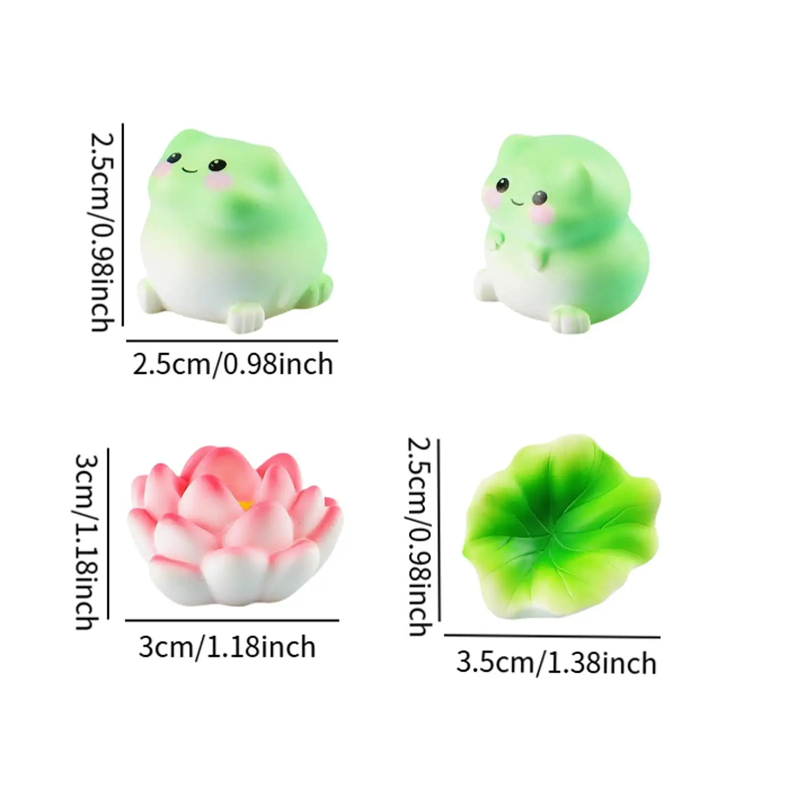 4Pcs Rear View Mirror Ornament Collectible Cute Frog Car Dashboard Decorations Funny Dashboard Decor for Office Desk Dashboard