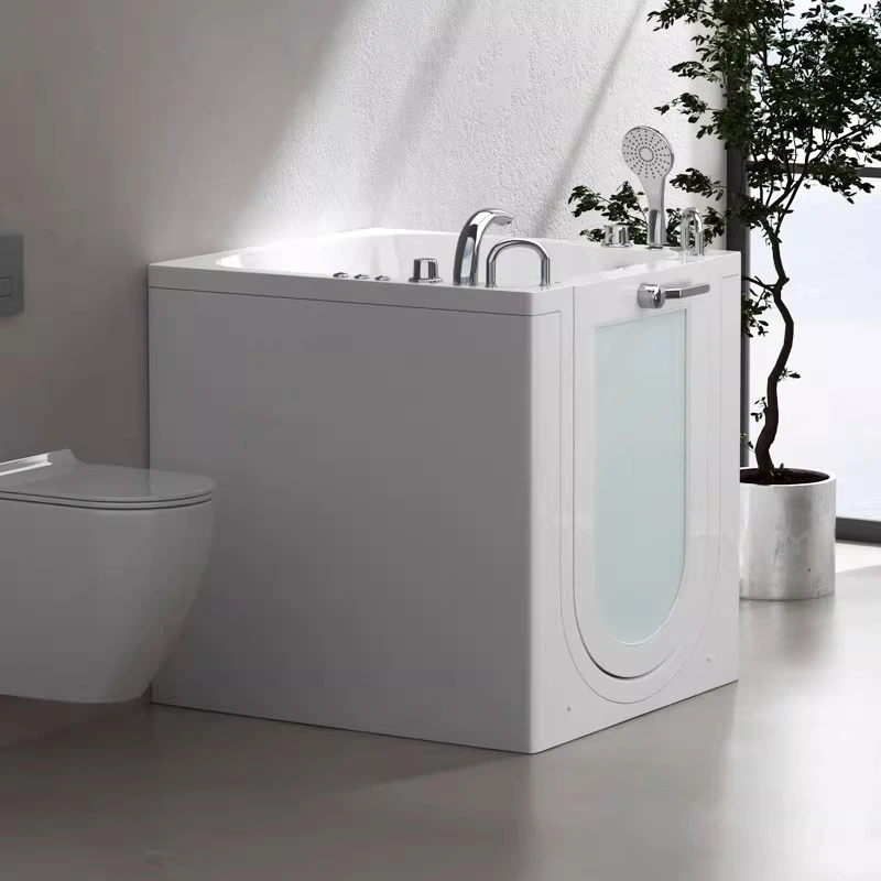 Banheira especial para idosos e deficientes, com acesso sem barreiras, para apartamentos pequenos, com isolamento térmico e jatos de hidromassagem.