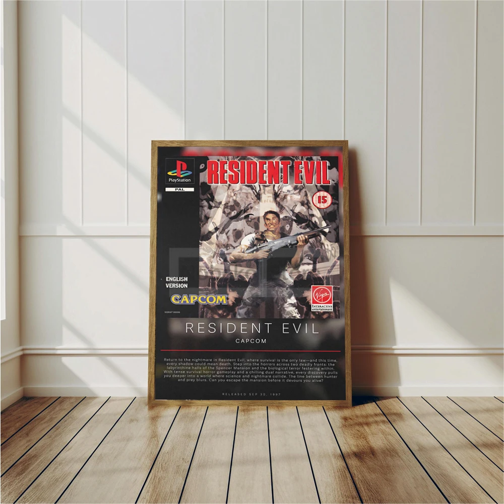 Classic Horror Game Resident Evil Series Modern Poster Resident Evil Full Series Prints Canvas Wall Art Pictures Home Room Decor