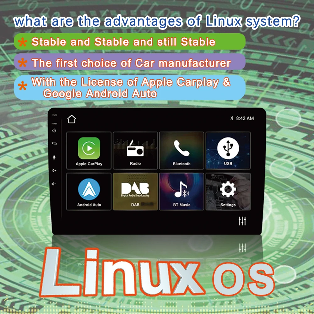 راديو سيارة OEM مقاس 9 بوصة مرخص Carplay Linux Universal Android Auto Car GPS الوسائط المتعددة AVN شاشة راديو إنفوتاينمنت Carplay #6