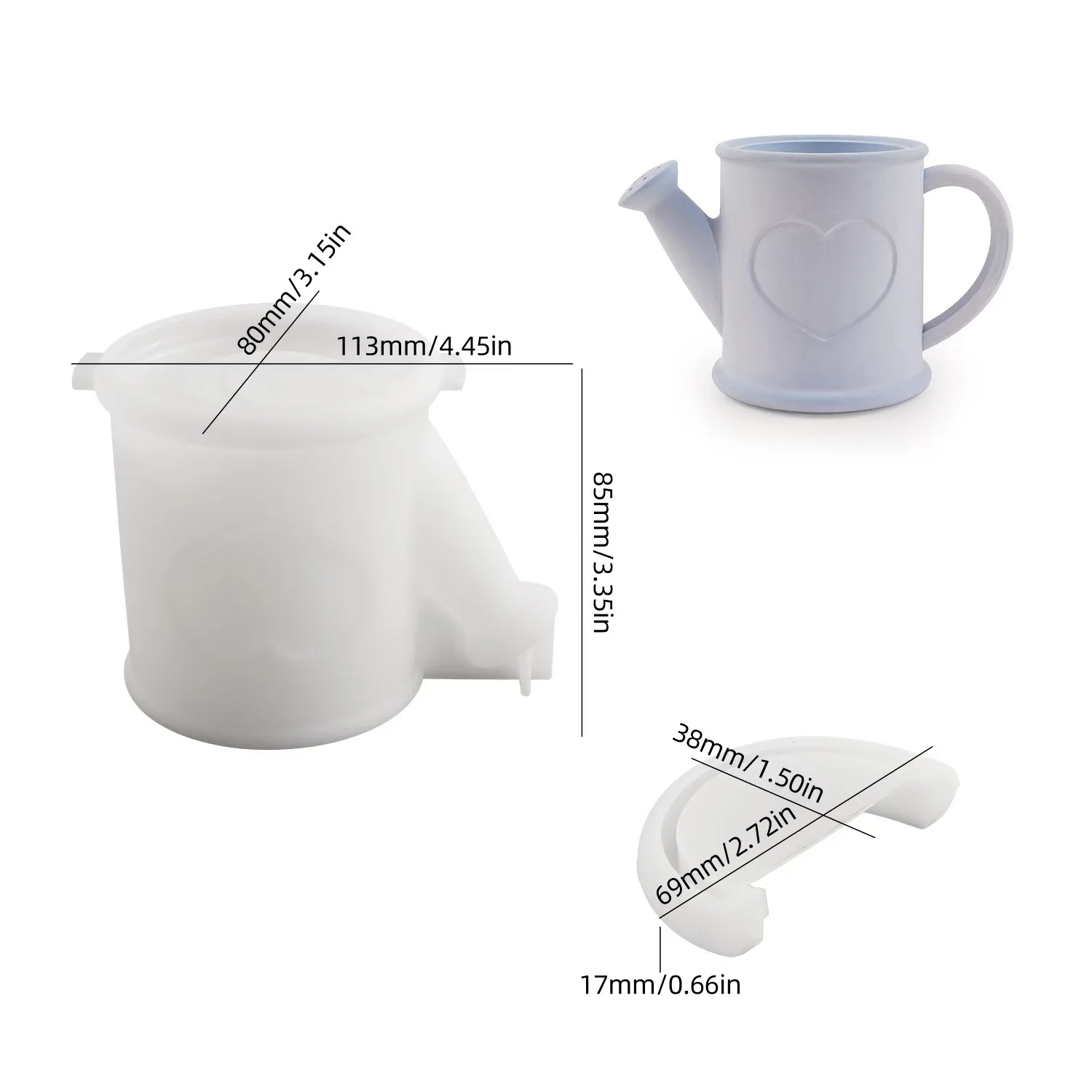 Sprinkler and Watering Mold Shower Vase Mold DIY Home Decoration Crafts Storage Tank Mold Gypsum Resin Silicone Mold