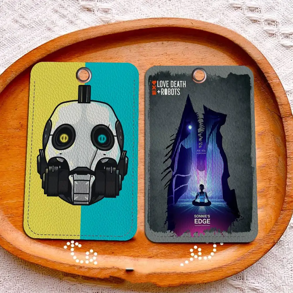 Love Death Robots Toegang & Maaltijd Kaarthouder Sleutelhanger Credit ID Bankkaart Beschermhoes Sleutelhanger Hanger Mode