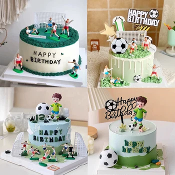 축구 케이크 토퍼 축구 공 플레이어 테마 케이크 장식, 어린이 소년 생일 스포츠 축구 테마 파티 장식 용품 Best5 축구 케이크 토퍼 축구 공 플레이어 테마 케이크 장식, 어린이 소년 생일 스포츠 축구 테마 파티 장식 용품 Best5
