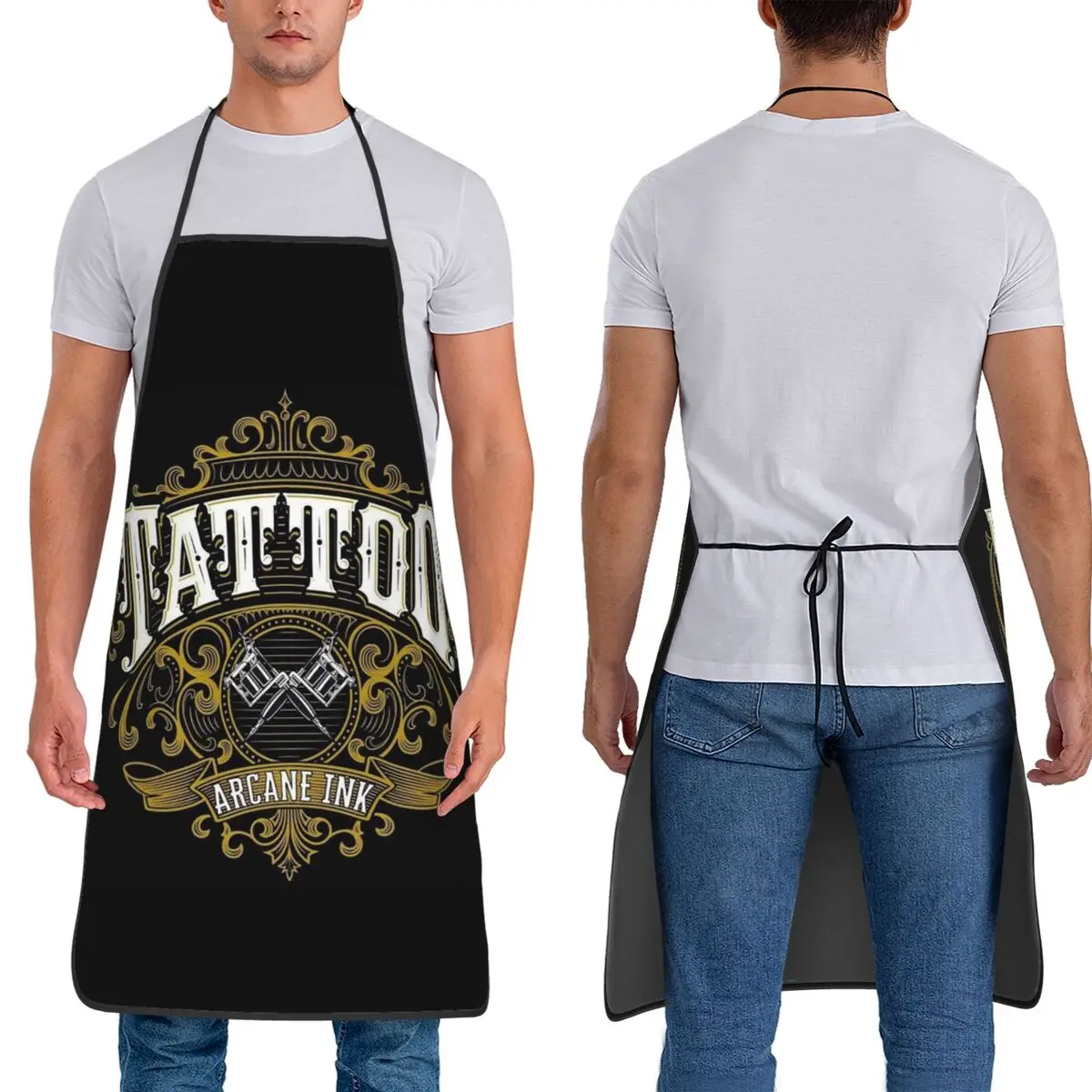 Tattoo Artist Tattooists Apron Chef Cuisine Tablier Sleeveless Bib Kitchen Cleaning Pinafore for Women Men Painting