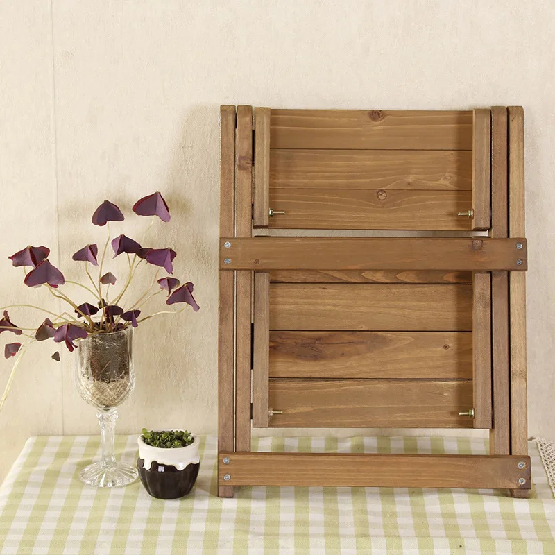 Two-Layer Folding Bookshelf, Solid Wood Grid, Flower Grid, Flower Shelf, Bookshelf Setting, Make Old Style