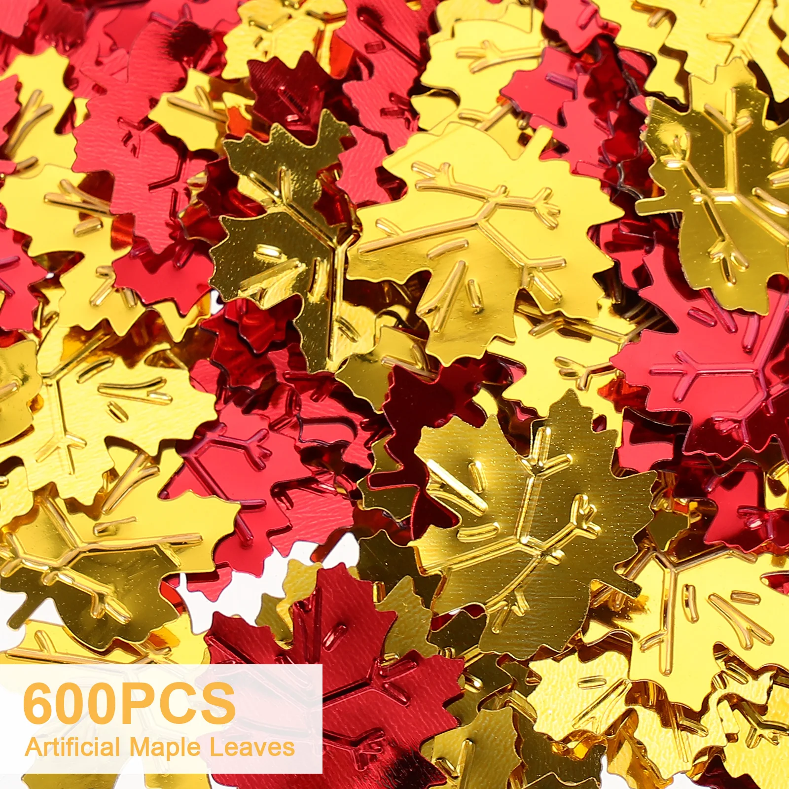 

600 Pcs Simulated Maple Leaf Confetti Fall Leaves Decor Artificial for Decoration Decorations Fake Plastic
