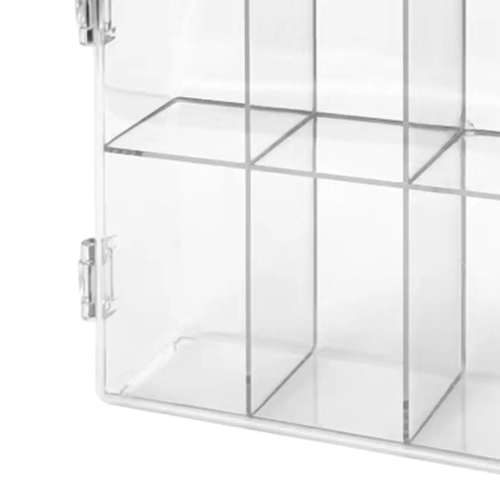 Plastic Figures Display Case Transparent Eight Grid Doll Storage Box Stackable Display Shelf for Miniatures and Toy Figurines